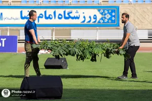 آماده&zwnj;سازی ورزشگاه امام رضا(علیه&zwnj;السلام) جهت جشن بزرگ محفلی&zwnj;ها
