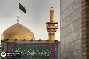 بارش باران بهاری در حرم مطهر رضوی