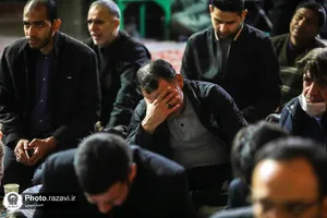 عزاداری رزمندگان تیپ فاطمیون در حرم مطهر رضوی