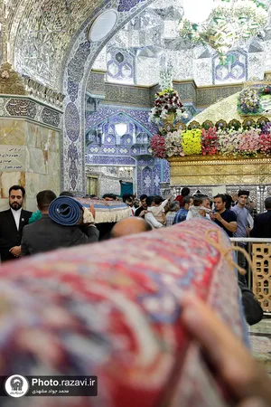 اهدا 162 تخته فرش دست&zwnj;باف رضوی به حرم حضرت معصومه(سلام الله علیها)