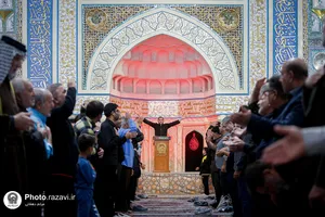 حرم مطهر رضوی در روز شهادت حضرت زهرا سلام&zwnj;الله علیها 
