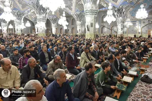 مراسم استقبال از ماه مبارک رمضان در حرم مطهر رضوی