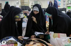 اعتکاف دانش&zwnj;آموزان دختر مدارس امام رضا(علیه&zwnj;السلام)