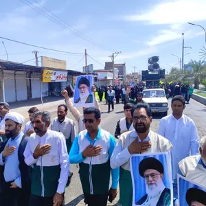 حضور خادمیاران رضوی شرق استان کرمان (ریگان) در راهپیمایی روز قدس/ گزارش تصویری