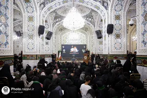 تشرف کاروان زائرین پیاده نیشابور به حرم مطهر رضوی