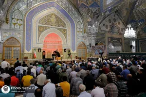مراسم عزاداری روز شهادت امام جواد علیه السلام در رواق امام خمینی حرم مطهر رضوی