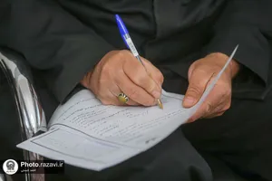 مراسم گلریزان آزادسازی زندانیان در حرم مطهر رضوی