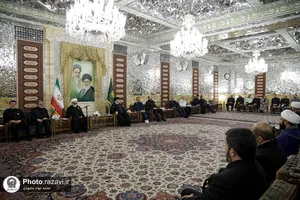 دیدار رئیس جمهور و جمعی از مسئولان کشوری و استانی با تولیت آستان قدس رضوی
