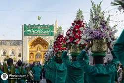 Shrine adorned with 300,000 votive flowers during Karamat Ten‑Day festivities