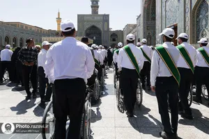 تشرف کاروان زیارتی معین الضعفا به حرم مطهر رضوی