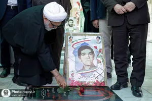 حضور تولیت آستان قدس ضوی در گلزار شهدا شهرستان قوچان