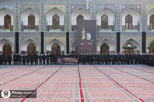 آیین خطبه&zwnj;خوانی خدام بارگاه منور رضوی در نخستین روز خاکسپاری شهید آیت&zwnj;الله رئیسی