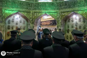 آیین سیاه&zwnj;پوشی ضریح مطهر حضرت معصومه سلام الله علیها