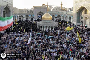 اجتماع همبستگی با جبهه مقاومت فلسطین در حرم مطهر رضوی