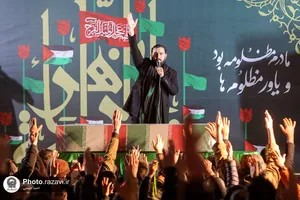 تشییع پیکر شهید گمنام دفاع مقدس در بلوار سجاد مشهد