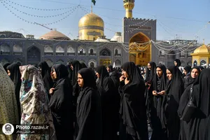 تشرف بانوان ورزشکار باشگاه سپاهان اصفهان به حرم مطهر رضوی