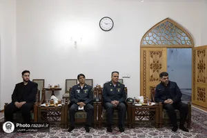 دیدار فرمانده منطقه پدافند هوایی شمال شرق کشور با تولیت آستان قدس رضوی