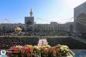 آیین تعویض پوش ضریح و پرچم گنبد منور رضوی-2