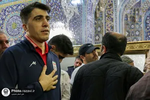 تشرف تیم ملی فوتسال بزرگسالان به حرم مطهر رضوی