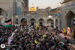 اجتماع همبستگی با جبهه مقاومت فلسطین در حرم مطهر رضوی