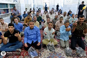 تشرف معلولین آسایشگاه شهید بهشتی به حرم مطهر رضوی