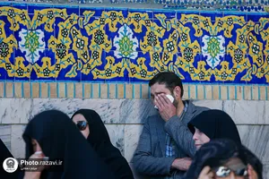 حرم مطهر رضوی در روز شهادت حضرت زهرا سلام&zwnj;الله علیها 
