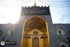 سیاه&zwnj;پوشی حرم رضوی به مناسبت شهادت حضرت موسی بن جعفر علیه السلام