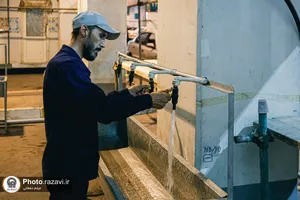 آماده&zwnj;سازی حرم مطهر رضوی در آستانه تشییع رهبر شهید انقلاب