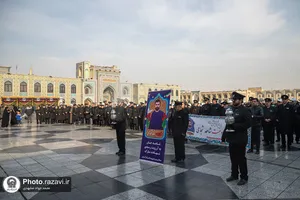 تشییع پیکر شهید شاهد شجاعی&zwnj;پور در حرم مطهر رضوی