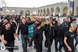 تشییع پاکبان خدوم مشهدی در حرم مطهر رضوی