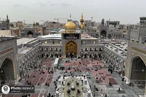 سیاه&zwnj;پوشی حرم مطهر رضوی به مناسبت شهادت حضرت علی(علیه&zwnj;السلام)