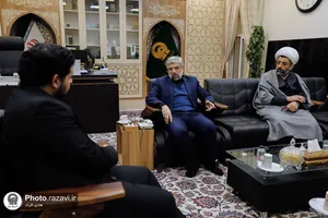 دیدار مدیرکل انتقال خون خراسان رضوی با مدیر عالی حرم مطهر رضوی