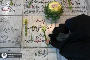غبارروبی گلزار شهدای مدفون در حرم مطهر رضوی-1