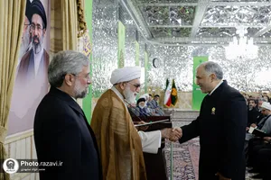 آیین اعطای احکام خدمه حرم مطهر رضوی