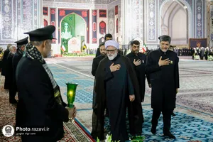 آیین خطبه خوانی شب شهادت امام رضا علیه السلام در حرم مطهر رضوی - 3