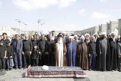تشیبع وخاکسپاری پیکر امام جمعه اسبق بیرجند در حرم مطهر رضوی