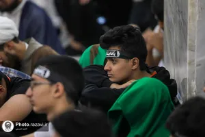 مراسم وداع با شهید گمنام دفاع مقدس در اعتکاف نوجوانان