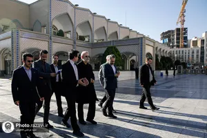 بازدید علی لاریجانی از فعالیت&zwnj;های عمرانی حرم مطهر رضوی