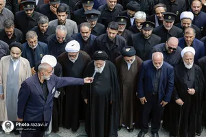 تشییع پیکر مرحوم سید جواد حجازی در حرم مطهر رضوی