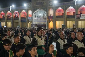 لاله&zwnj;گردانی خادم&zwnj;یاران فارس در سوگ امام رضا (ع) + تصاویر