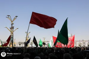 اجتماع بزرگ عزاداران نبوی در صحن پیامبر اعظم(ص) حرم مطهر رضوی