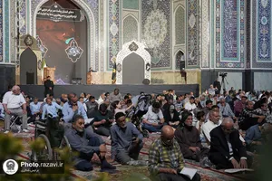حال و هوای حرم مطهر رضوی در شب شهادت امام محمد باقر علیه&zwnj;السلام