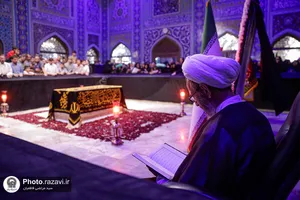 تشرف آیت&zwnj;الله محمود رجبی به حرم مطهر رضوی