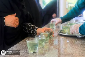 حضور خادمیاران هرمزگانی در چایخانه حضرت