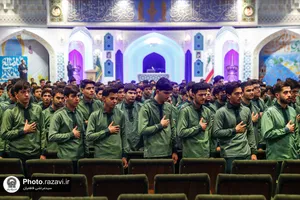 جشن پرسنل خدمات فرش در حرم مطهر رضوی