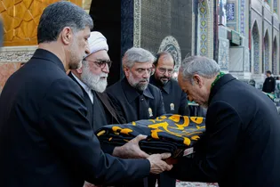 آیین اذن عزای ماه محرم در حرم مطهر رضوی-۱