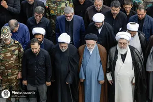 تشییع پیکر مرحوم سید جواد حجازی در حرم مطهر رضوی