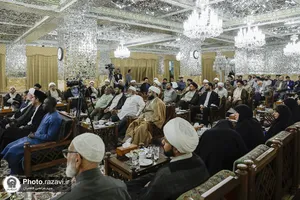 دیدار مهمانان همایش یکصدمین سالگرد بازتأسیس حوزه علمیه قم با تولیت آستان قدس رضوی