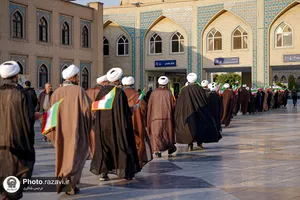 تشرف روحانیون نيروی زمینی سپاه پاسداران انقلاب اسلامی به حرم مطهر رضوی
