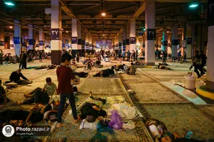 اسکان زائران دهه آخر صفر در پارکینگ&zwnj;های حرم مطهر